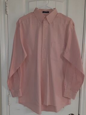 Barrington Light Pink Dress Shirt Men's 15.5 32/33 Medium Wrinkle Free EUC